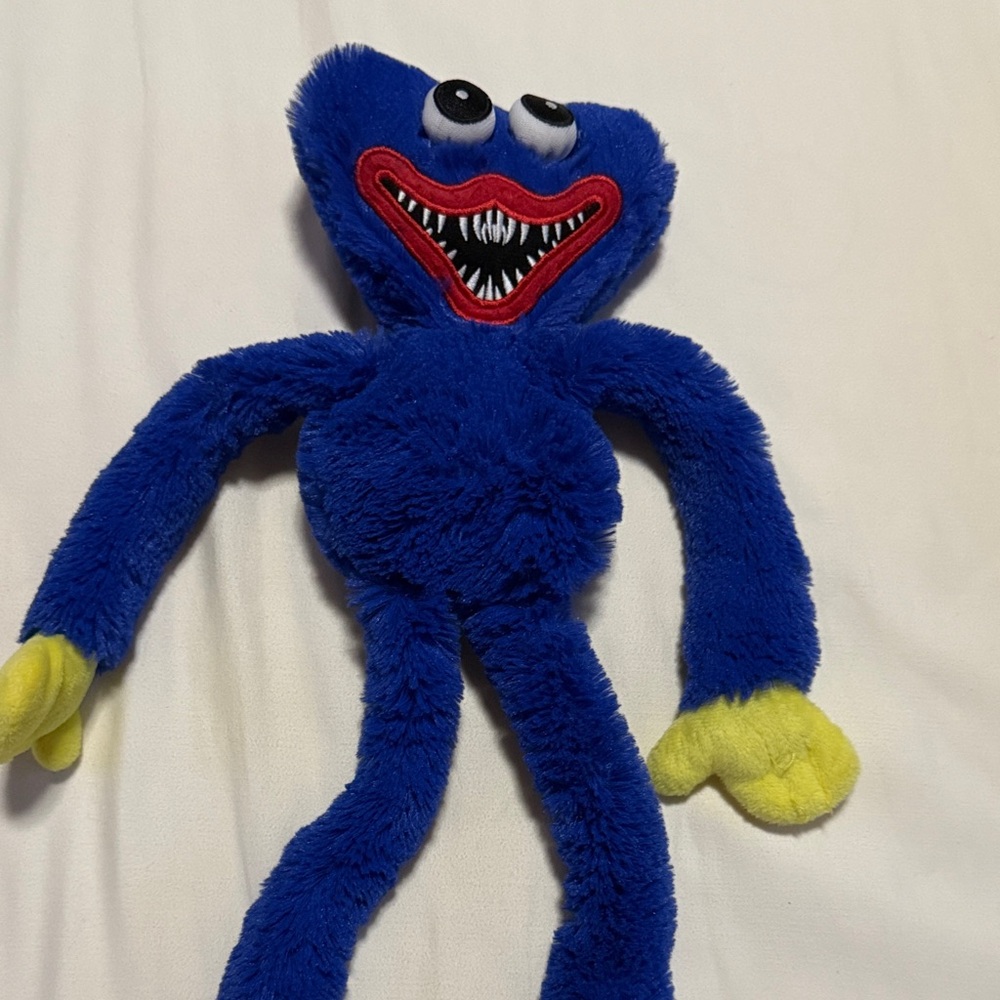 Blue and Yellow Plush Monster Toy